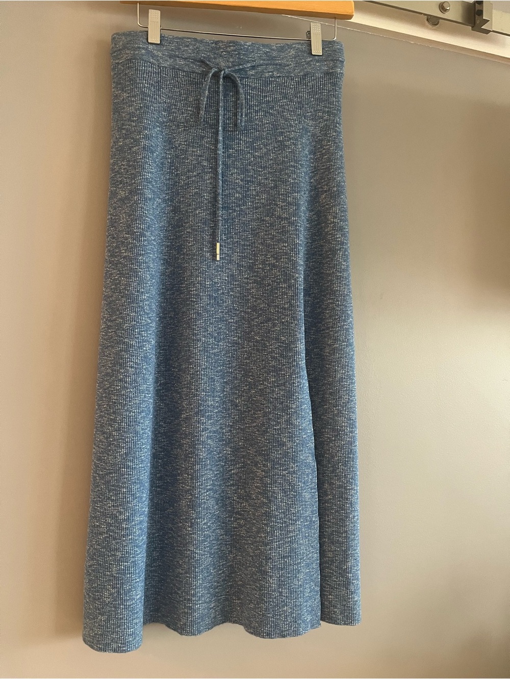 Claudie Pierlot Knit Drawstring Maxi Skirt - Blue size 3